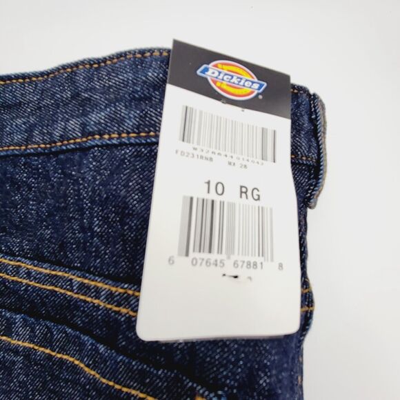 Dickies Relaxed Fit Bootcut Jeans Womens Size 10RG (34x33) Blue Denim Cotton - Picture 9 of 12
